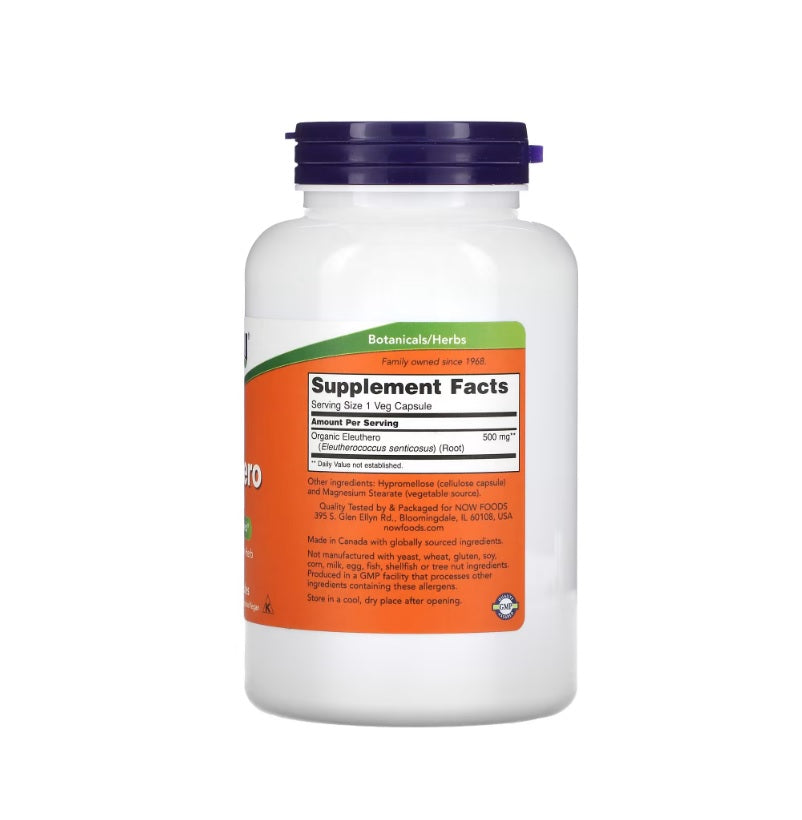 Eleuthero, 500mg - 250 vcaps - Now Foods