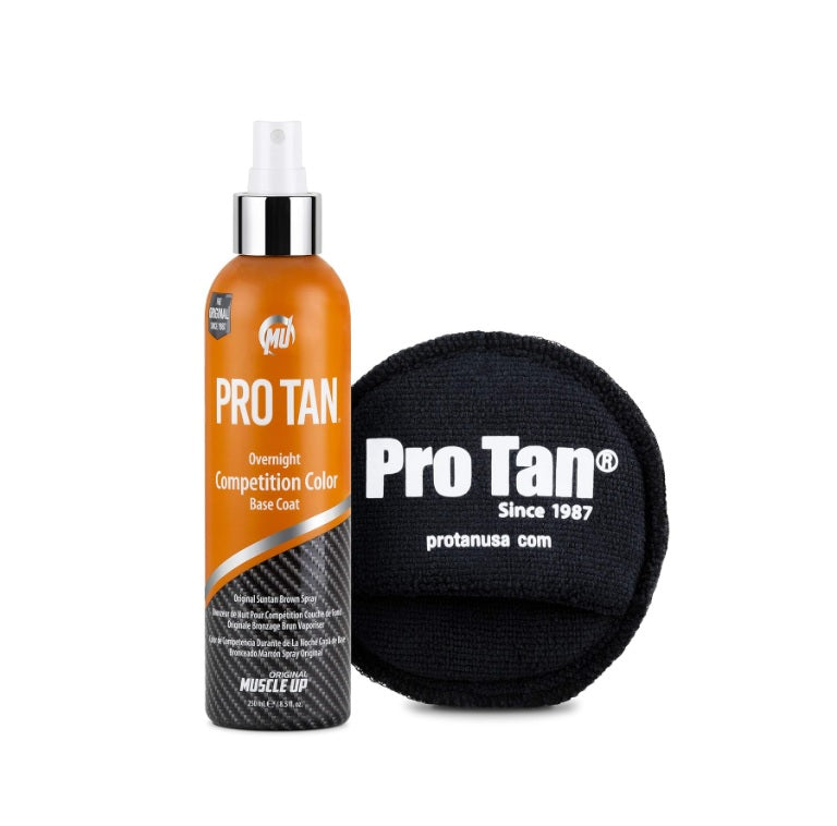 Overnight Competition Color Base Coat, (Spray With Applicator) - 250 ml. - Pro Tan