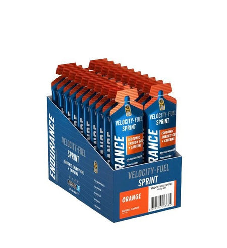 Endurance Sprint Isotonic Energy Gel + Caffeine, Orange - 20 x 60g - Applied Nutrition