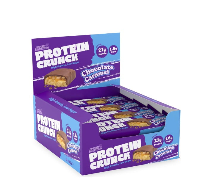 Applied Protein Crunch Bar, Milk Chocolate Caramel - 12 x 62g - Applied Nutrition