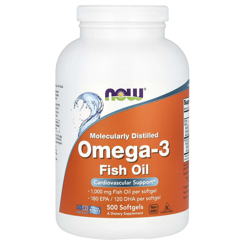 Omega-3 destilado molecularmente - 500 cápsulas blandas