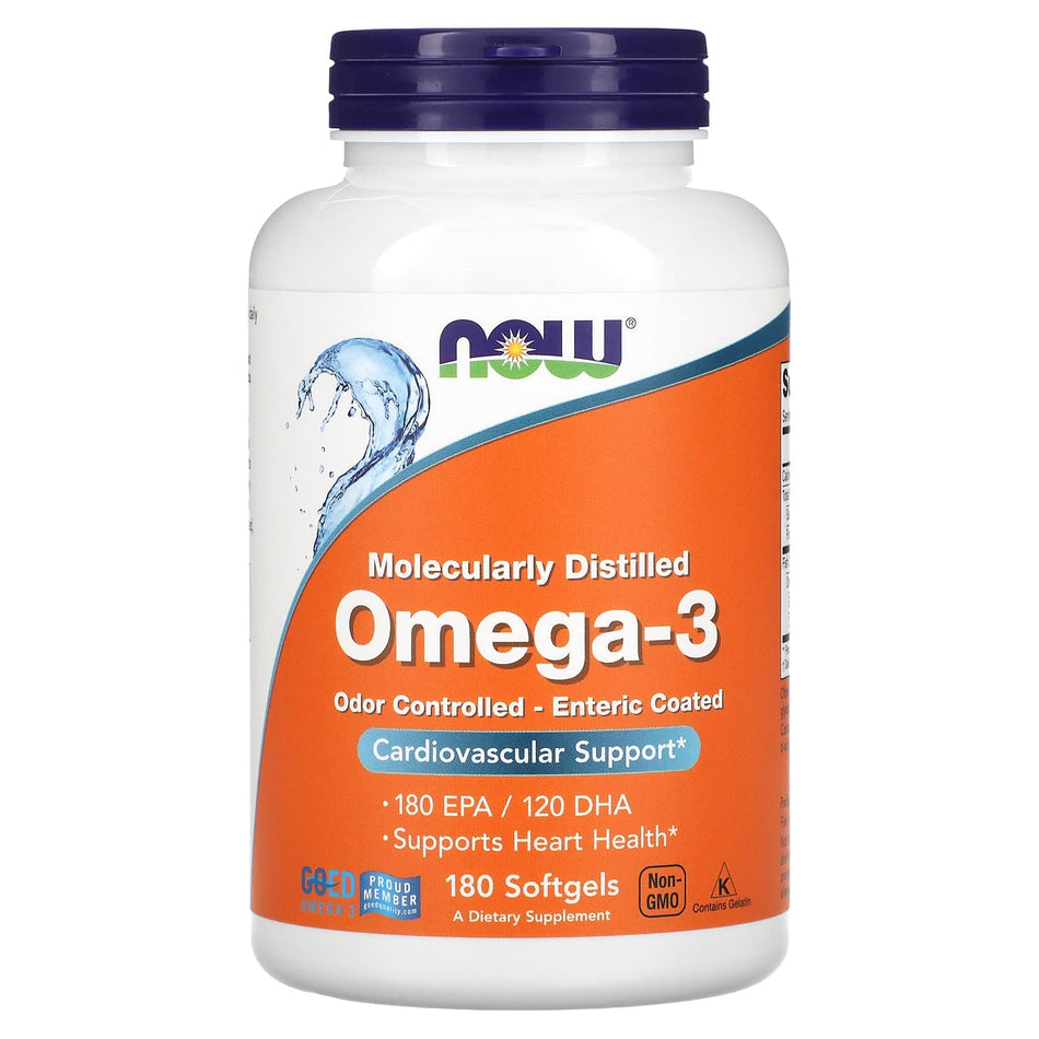 Omega-3 con recubrimiento entérico - 180 cápsulas blandas