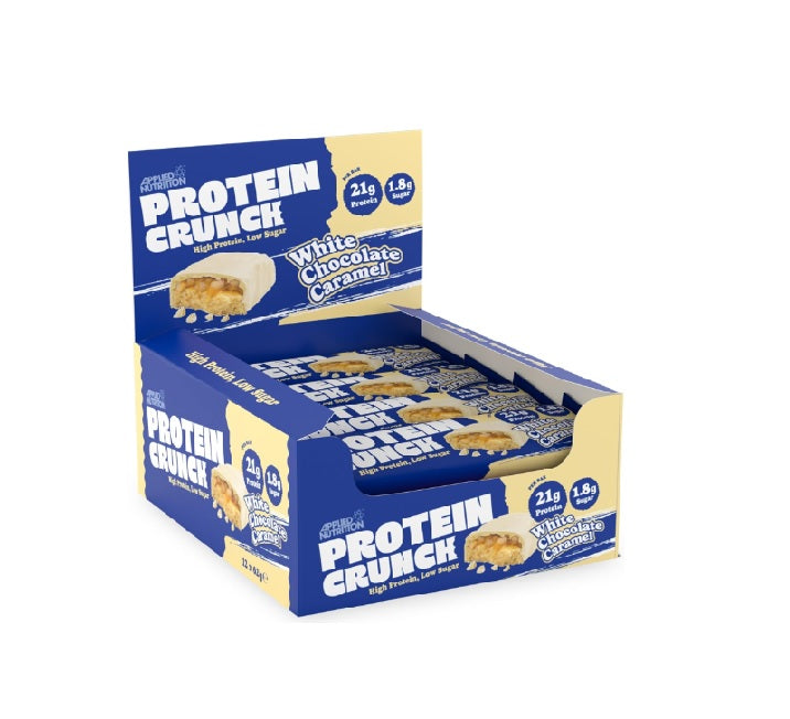 Applied Protein Crunch Bar, White Chocolate Caramel - 12 x 62g (EAN 5056555201237) - Applied Nutrition