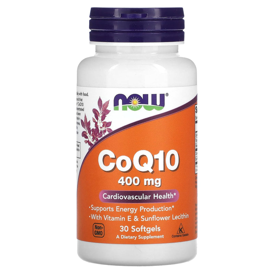 CoQ10 con vitamina E y lecitina de girasol, 400 mg - 30 cápsulas blandas