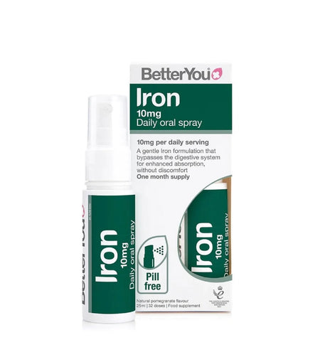 Iron 10 Daily Oral Spray (10mg), Pomegranate - 25 ml. - BetterYou