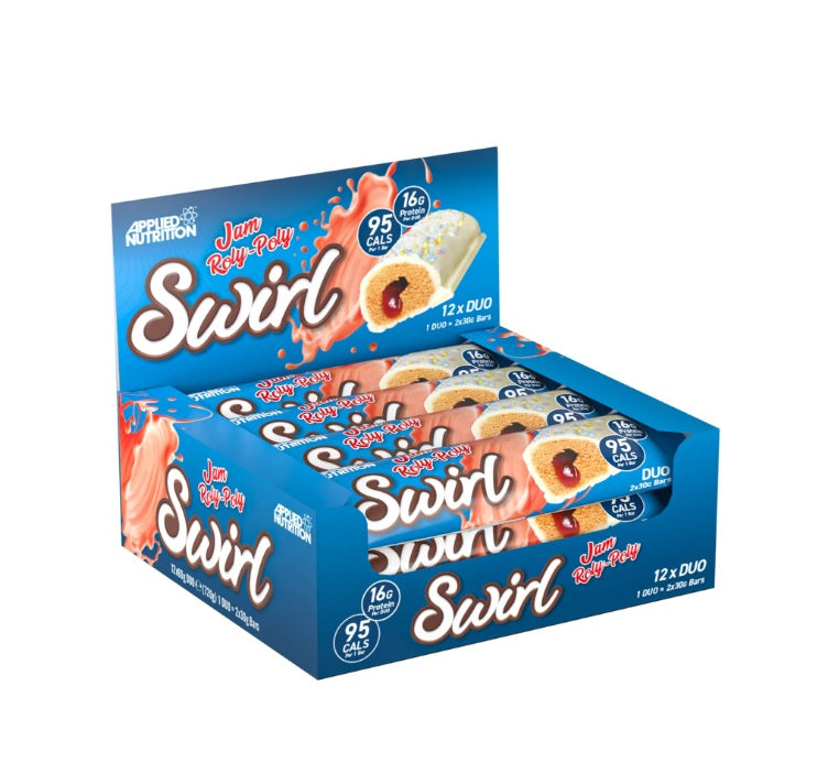 Swirl Duo Bar, Jam Roly-Poly - 12 x 60g - Applied Nutrition