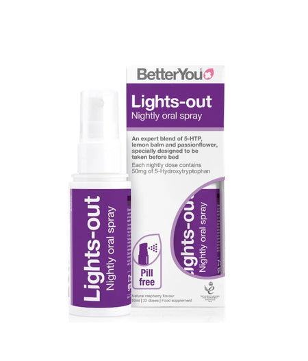 Lights-Out Nightly Oral Spray, Natural Raspberry - 50 ml. - BetterYou