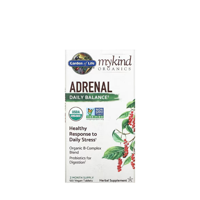 Mykind Organics Adrenal Daily Balance 120 vegan tabs - Garden Of Life