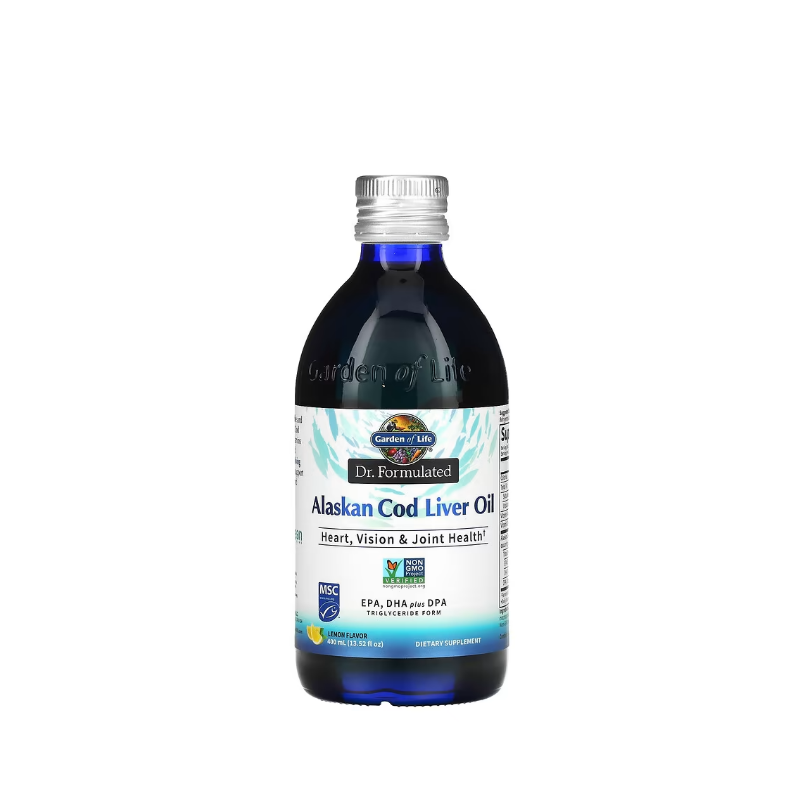 Dr. Formulated Alaskan Cod Liver Oil, Lemon 400 ml - Garden Of Life