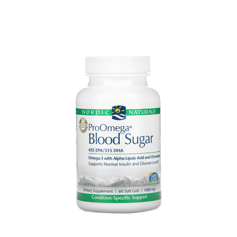 Omega Blood Sugar, 896mg 60 softgels - Nordic Naturals