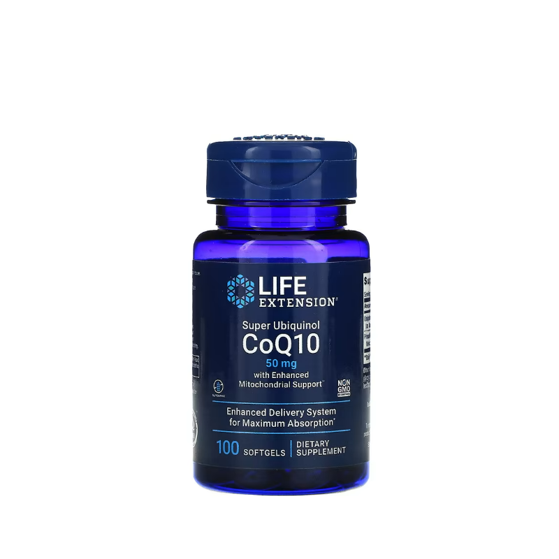 Super Ubiquinol CoQ10 with Enhanced Mitochondrial Support, 50mg 100 softgels - Life Extension