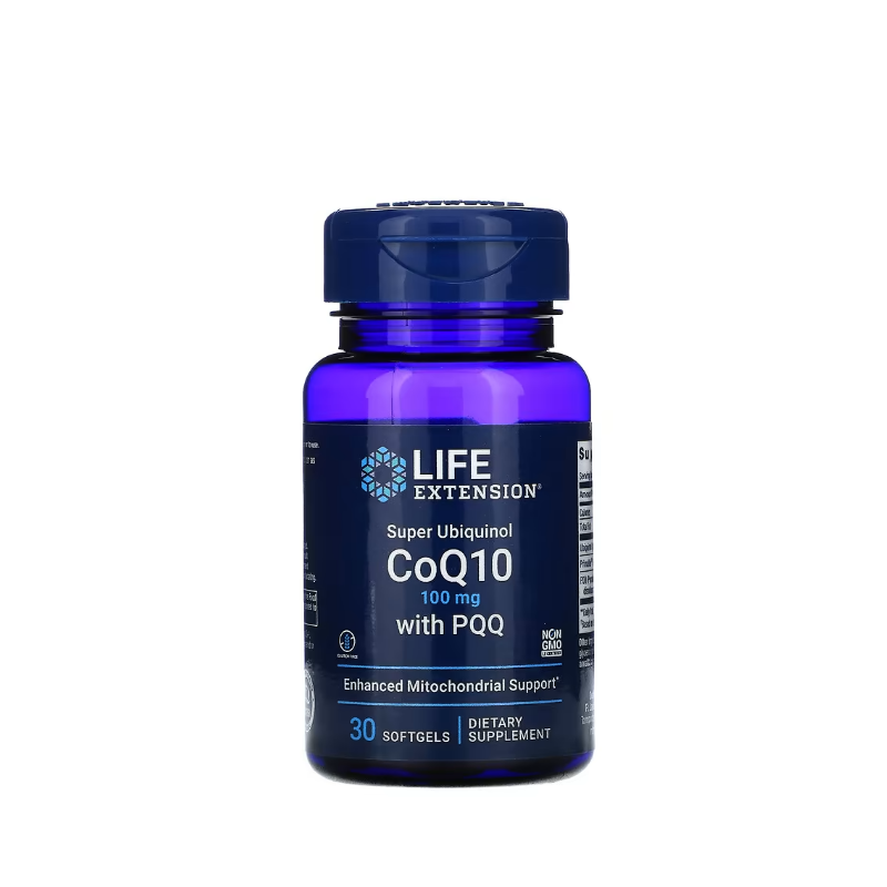 Super Ubiquinol CoQ10 with PQQ, 100 mg 30 softgels - Life Extension