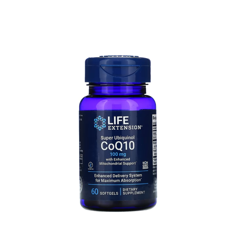 Super Ubiquinol CoQ10 with Enhanced Mitochondrial Support, 100mg 60 softgels - Life Extension