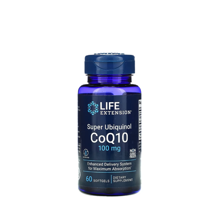 Super Ubiquinol CoQ10, 100mg 60 softgels - Life Extension