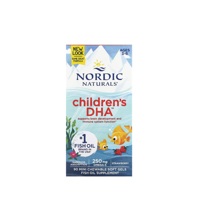 Children's DHA, 250mg Strawberry 90 softgels - Nordic Naturals