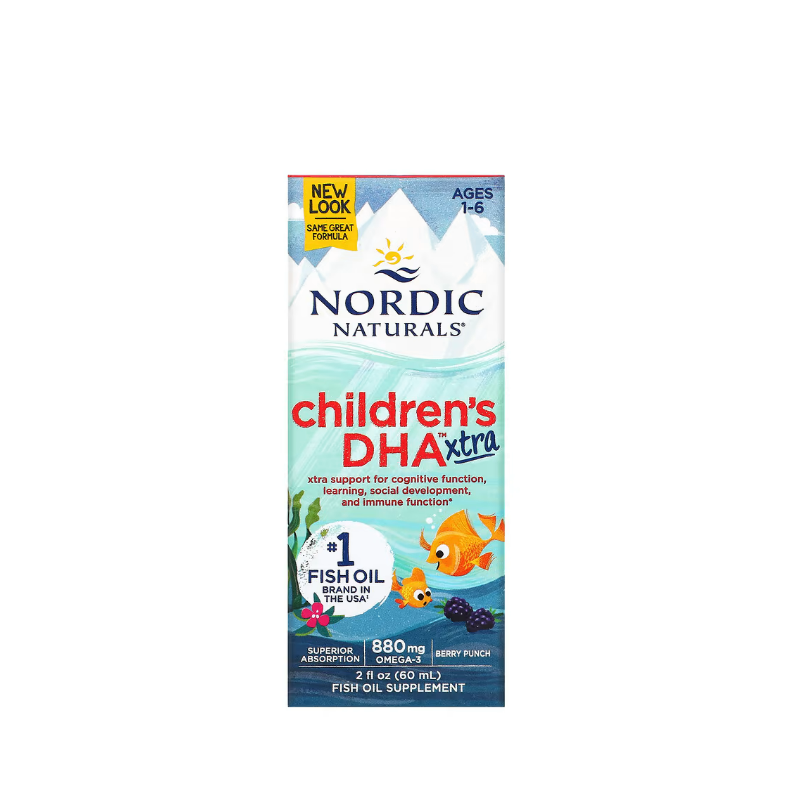 Children's DHA Xtra, 880mg Berry Punch 60 ml - Nordic Naturals