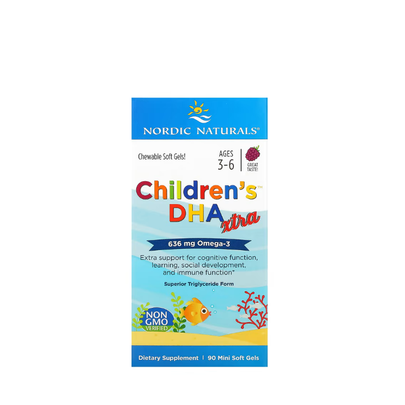 Children's DHA Xtra, 636mg Berry Punch 90 softgels - Nordic Naturals
