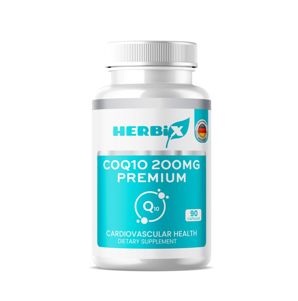 CoQ10 Coenzyme Q10 200 mg Premium 90 capsules - Herbix