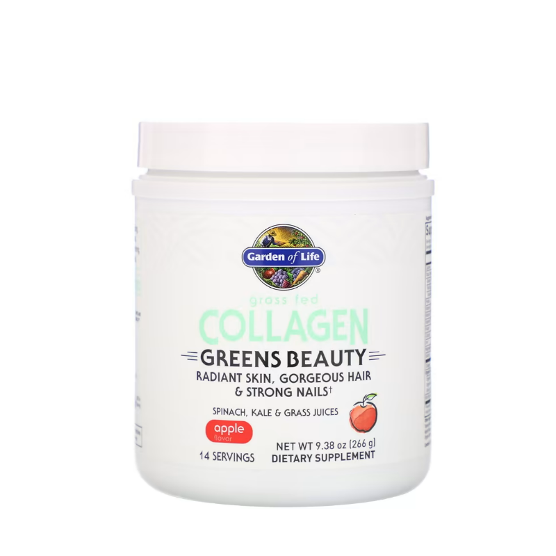 Grass Fed Collagen Greens Beauty, Apple 266 grams - Garden Of Life