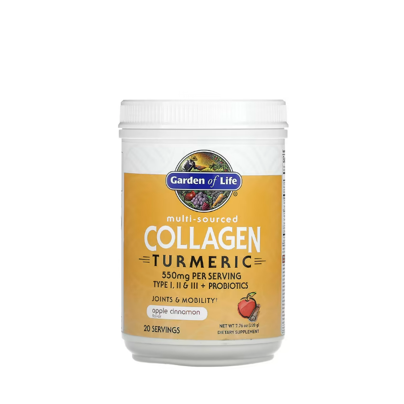 Multi-Sourced Collagen Turmeric, Apple Cinnamon 220 grams - Garden Of Life