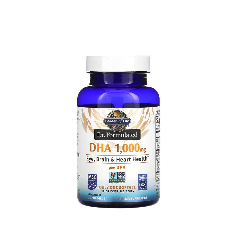 Dr. Formulated DHA, 1000mg (Citrus) 30 softgels - Garden Of Life