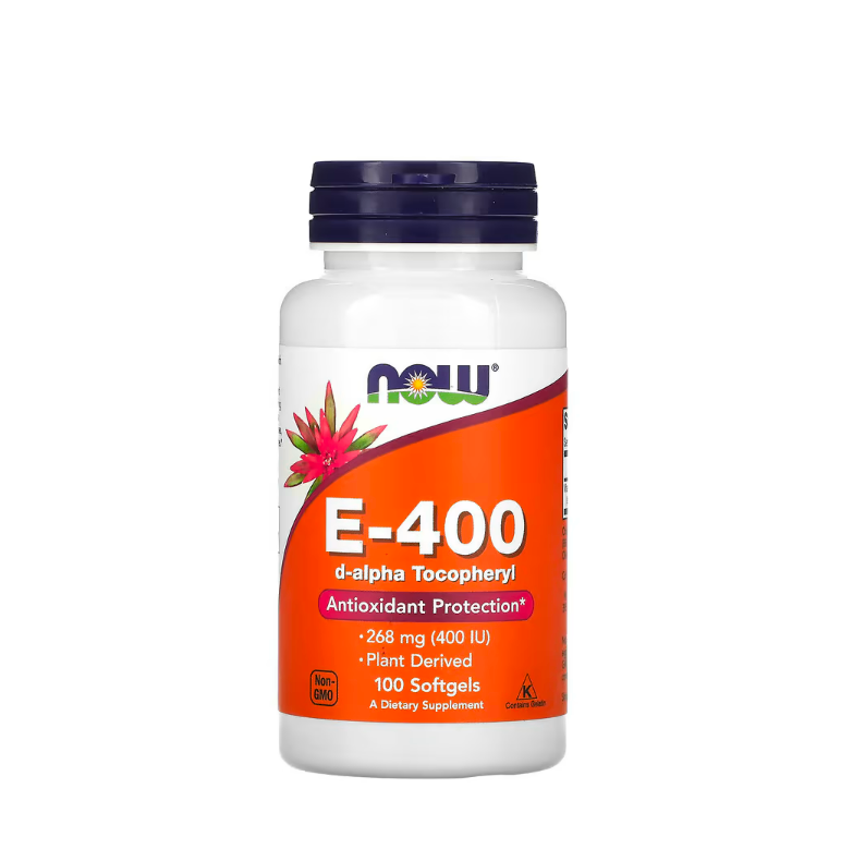Vitamin E-400 Natural d-alpha Tocoheryl 100 Softgels - NOW Foods