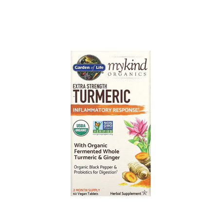 Mykind Organics Extra Strength Turmeric 60 vegan tabs - Garden Of Life