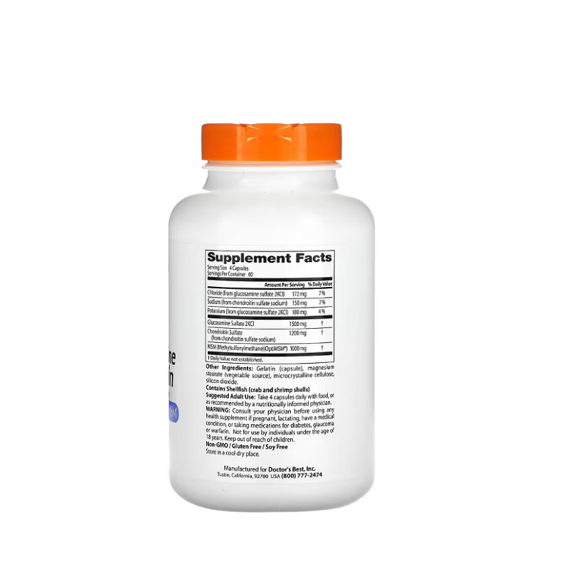 Glucosamine Chondroitin MSM with OptiMSM 240 caps - Doctor's Best