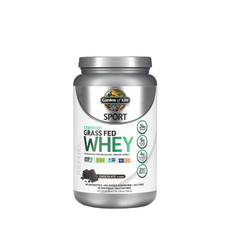 Sport Certified Grass Fed Whey Protein, Chocolate 660 grams - Garden Of Life