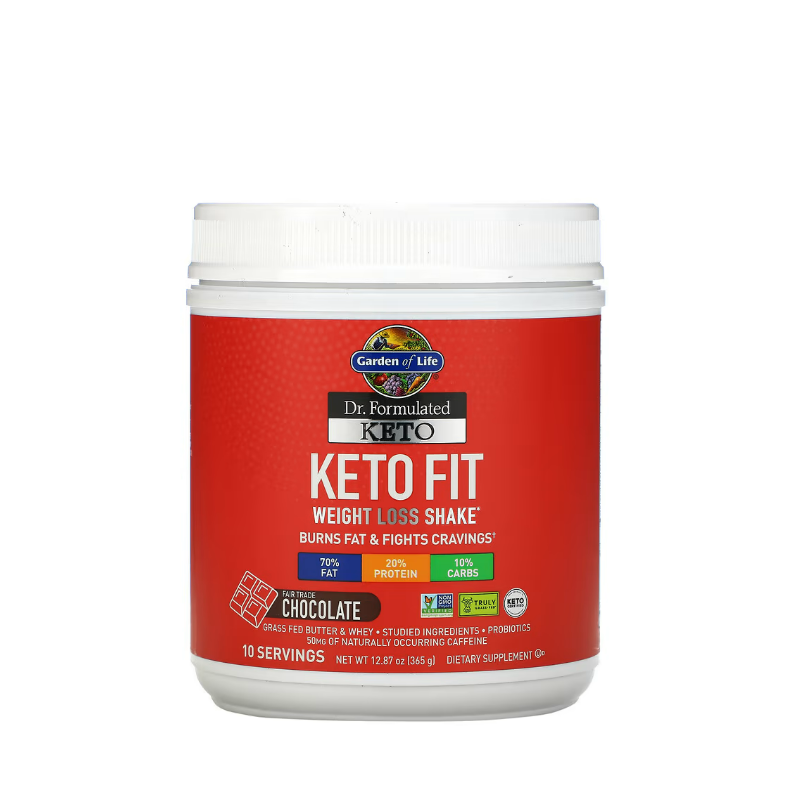 Dr. Formulated Keto Fit, Chocolate 365 grams - Garden Of Life