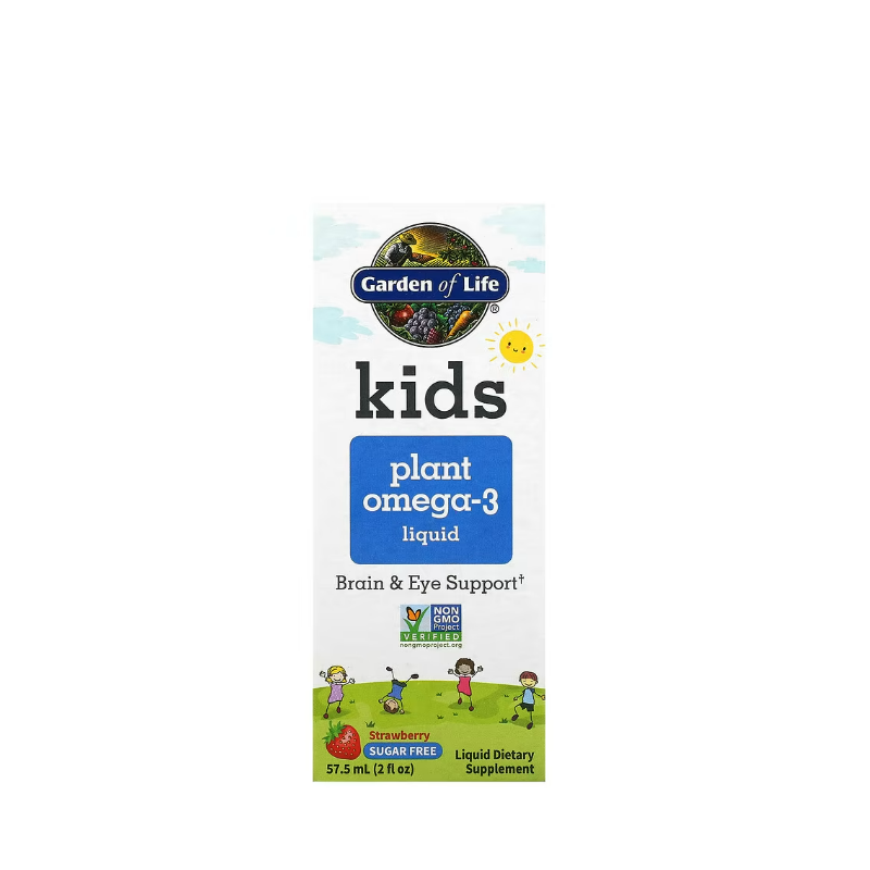 Kids Plant Omega-3 Liquid, Strawberry 57.5 ml - Garden Of Life