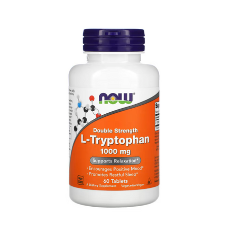 L-Tryptophan, 1000mg Double Strength 60 tablets NOW Foods