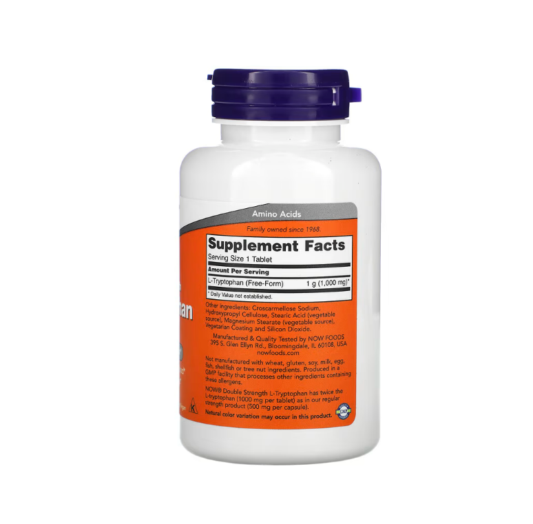 L-Tryptophan, 1000mg Double Strength  NOW Foods