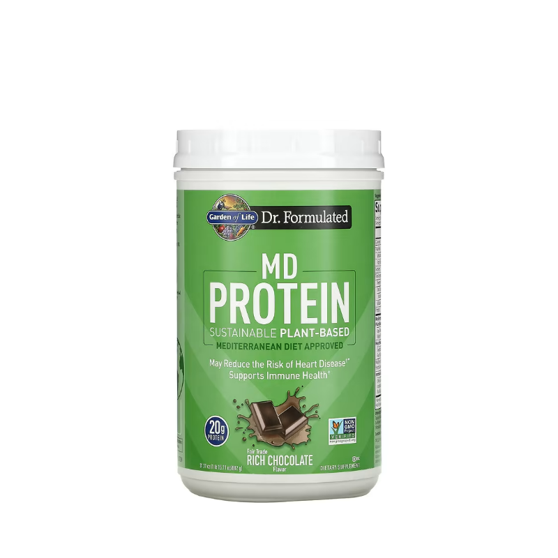 Dr. Formulated MD Protein Sustainable Plant-Based Powder, Rich Chocolate 882 grams - Garden Of Life