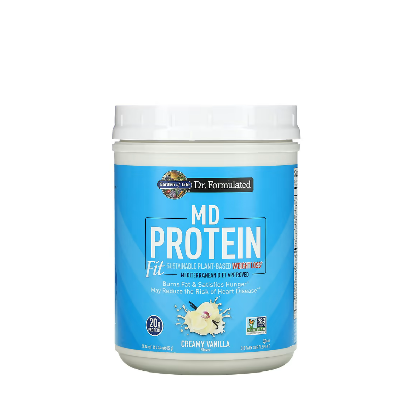 Dr. Formulated MD Protein FIT Sustainable Plant-Based Powder, Creamy Vanilla 605 grams - Garden Of Life