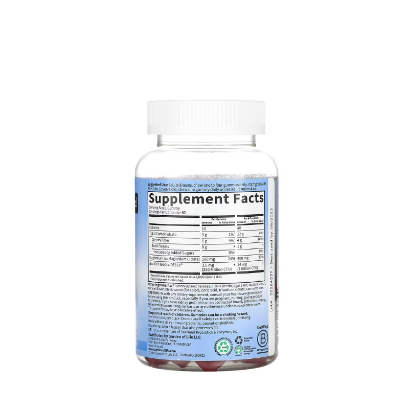 Dr. Formulated Magnesium with Pre & Probiotics Gummies, Raspberry 60 gummies - Garden Of Life