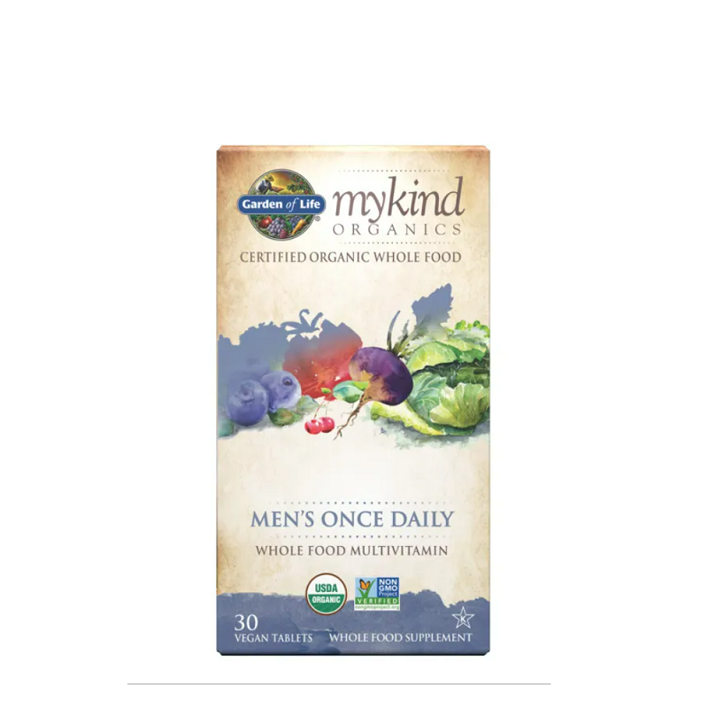 Mykind Organics Men's Once Daily 30 vegan tabs - Garden Of Life