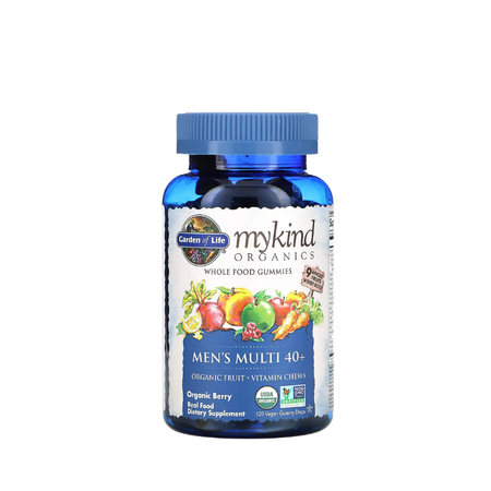 Mykind Organics Men's Multi 40+ Gummies, Organic Berry 120 vegan gummy drops - Garden Of Life