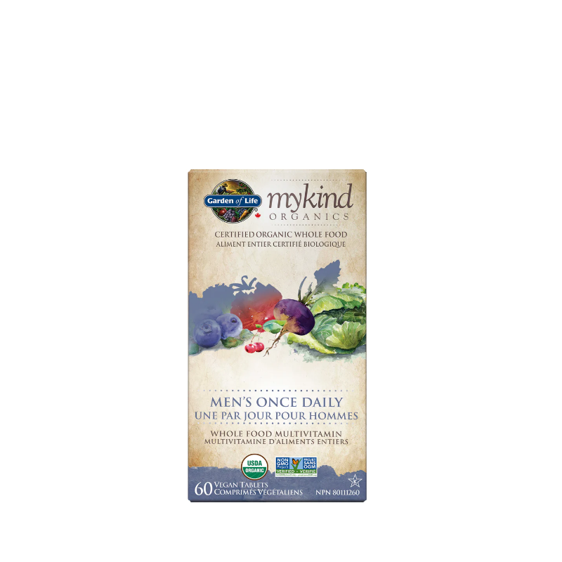 Mykind Organics Men's Once Daily 60 vegan tabs - Garden Of Life