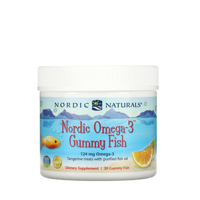 Nordic Omega-3 Gummies, 124mg Tangerine Treats 30 gummies - Nordic Naturals