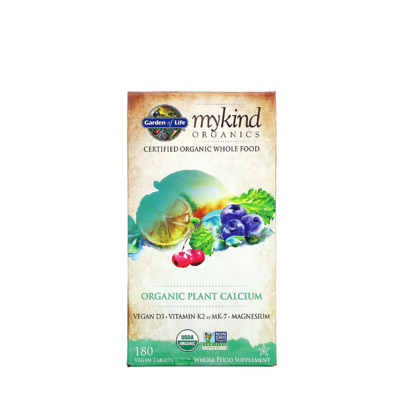 Mykind Organics Plant Calcium 180 vcaps - Garden Of Life