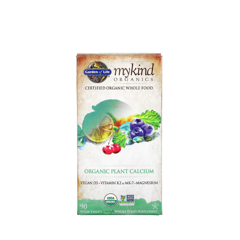 Mykind Organics Plant Calcium 90 vegan tabs - Garden Of Life