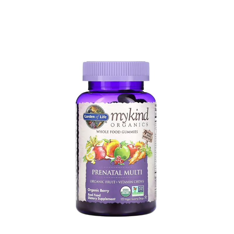 Mykind Organics Prenatal Multi Gummies, Organic Berry 120 vegan gummy drops - Garden Of Life