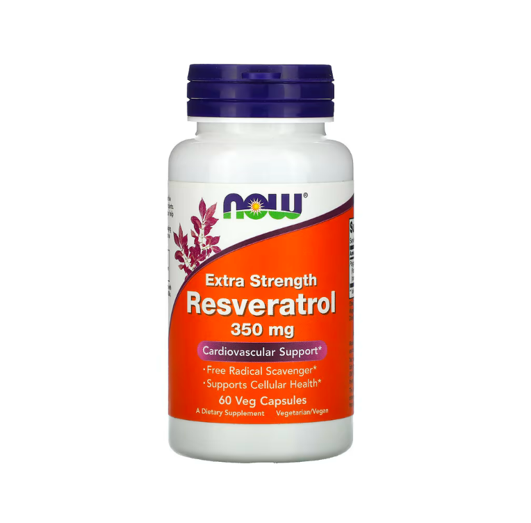 Resveratrol, Extra Strength 350mg 60 vcaps NOW Foods