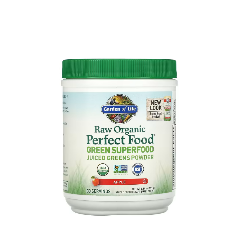 Raw Organic Perfect Food Green Superfood, Apple 231 grams - Garden Of Life