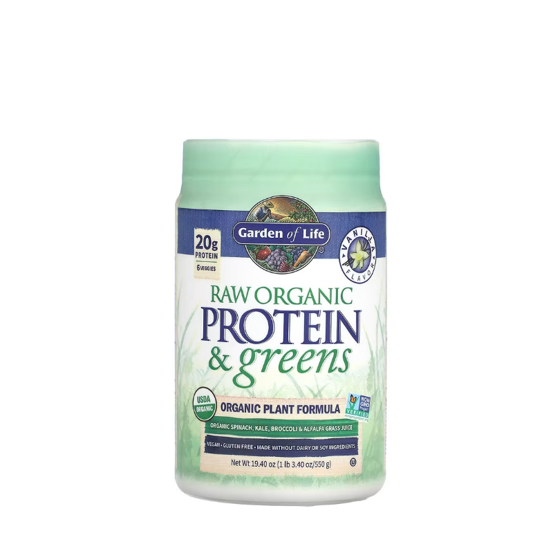 Raw Organic Protein & Greens, Vanilla 550 grams - Garden Of Life