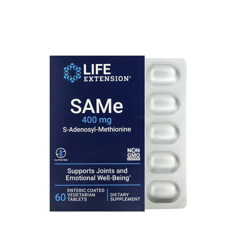 SAMe S-Adenosyl-Methionine, 400mg 60 enteric coated tabs - Life Extension