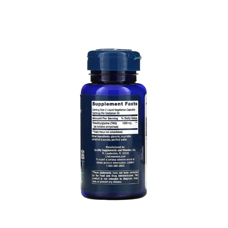 TMG, 500mg 60 liquid vcaps - Life Extension