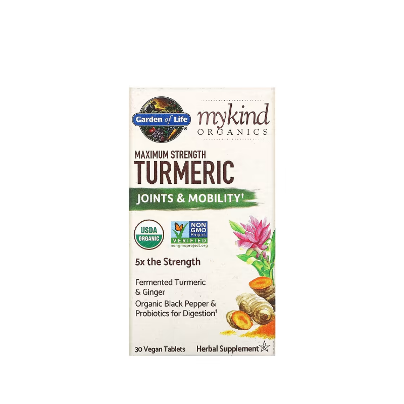 Mykind Organics Maximum Strength Turmeric 30 vegan tabs - Garden Of Life