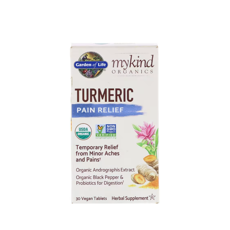 Mykind Organics Turmeric Pain Relief 30 vegan tabs - Garden Of Life